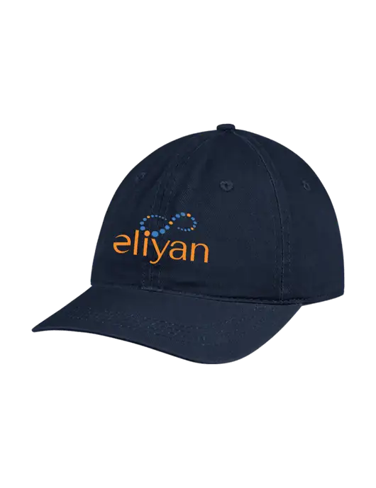 Garment Washed Unstructured Twill Navy Cap w/Eliyan Logo 