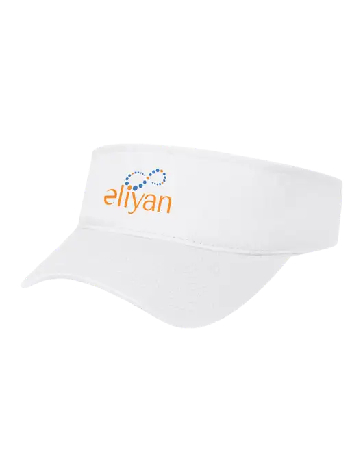 White Cap Visor w/Eliyan Logo 