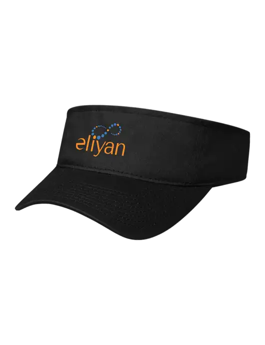 Black Cap Visor w/Eliyan Logo 