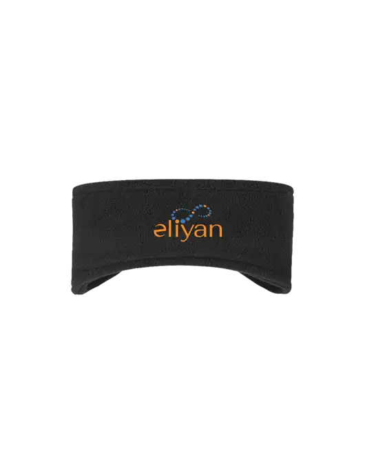 Black Stretch Fleece Headband w/Eliyan Logo 