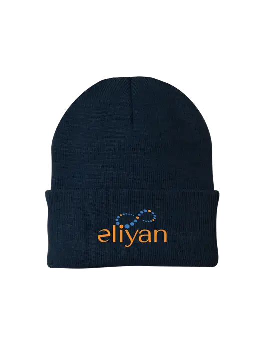 Navy Knit Cap w/Eliyan Logo 