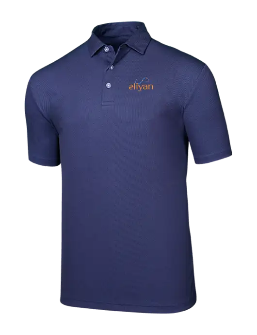 Callaway Birdseye Navy Polo w/Eliyan Logo 