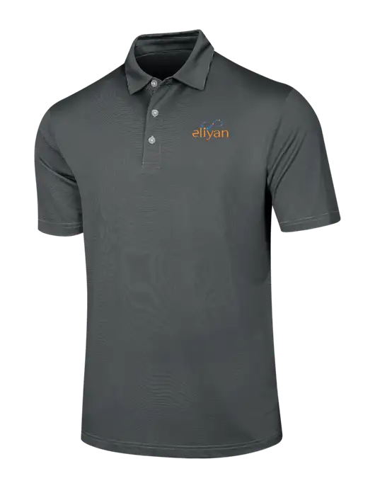 Callaway Black Fine Line Stripe Polo w/Eliyan Logo 