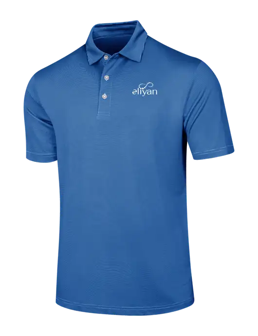 Callaway Royal Blue Fine Line Stripe Polo w/Eliyan Logo 
