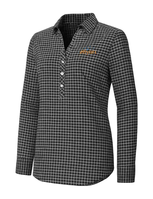 Womens Dark Grey/White City Stretch Shirt w/Eliyan Logo 