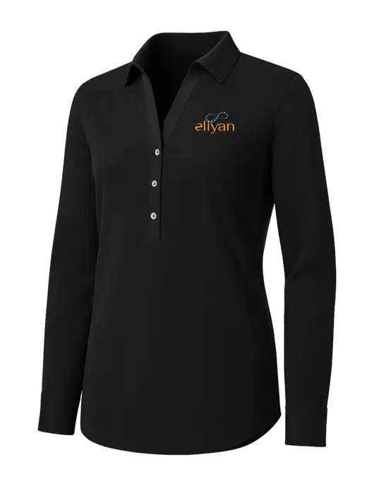 Womens Black City Stretch Shirt w/Eliyan Logo 