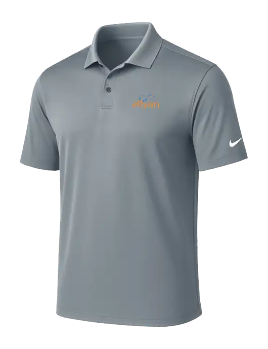 NIKE Medium Grey Victory Solid Polo w/Eliyan Logo 