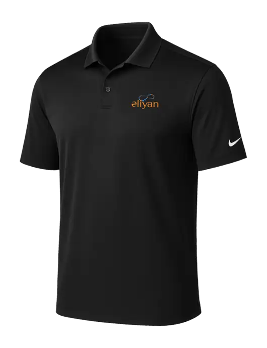 NIKE Black Victory Solid Polo w/Eliyan Logo 