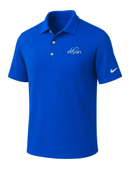 NIKE Royal Dri-Fit Micro Pique Polo w/Eliyan Logo 