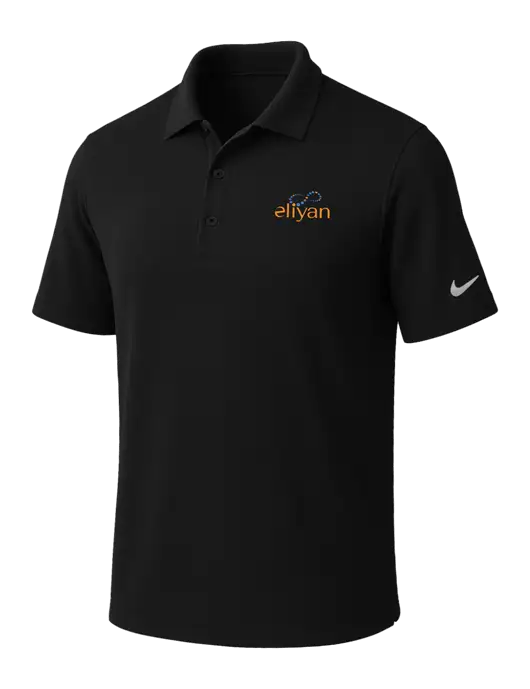 NIKE Black Dri-Fit Micro Pique Polo w/Eliyan Logo 