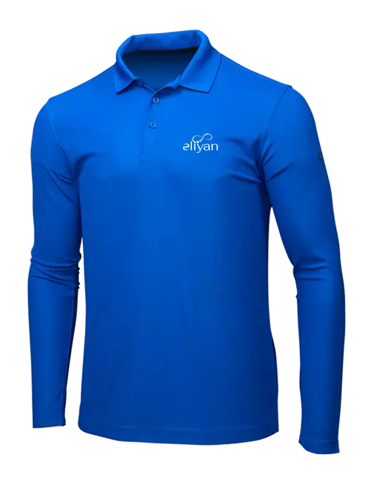 OGIO Royal Blue Caliber 2.0 Long Sleeve Polo w/Eliyan Logo 