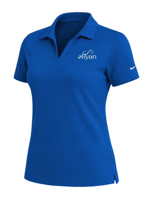 NIKE Royal Womens Dri-Fit Micro Pique Polo w/Eliyan Logo 