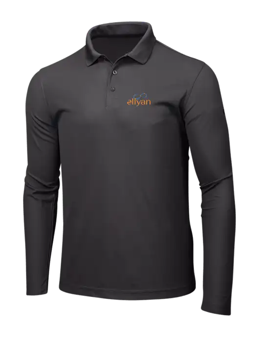 OGIO Charcoal Grey Caliber 2.0 Long Sleeve Polo w/Eliyan Logo 