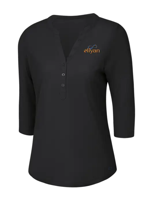 OGIO Blacktop Jewel Henley w/Eliyan Logo 