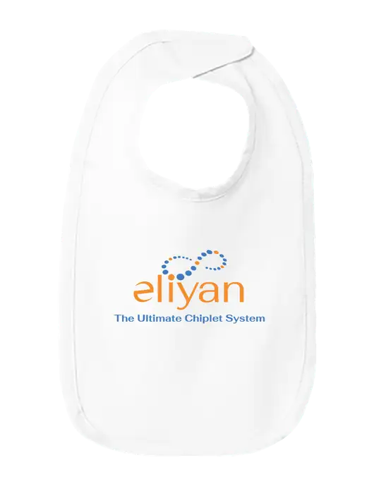 Rabbit Skins White Infant Premium Jersey Bib w/Eliyan Logo 