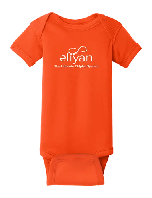 Rabbit Skins Orange Infant Short Sleeve Baby Rib Bodysuit w/Eliyan Logo 