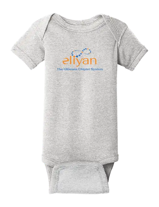 Rabbit Skins Light Grey Heather Infant Short Sleeve Baby Rib Bodysuit w/Eliyan Logo 