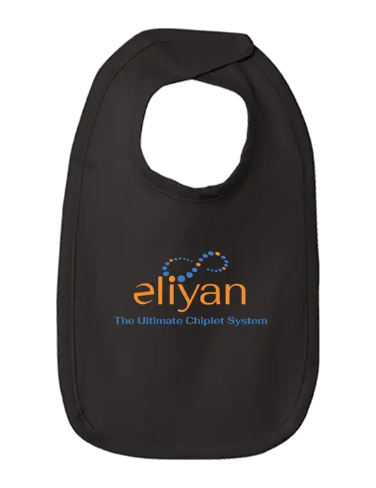 Rabbit Skins Black Infant Premium Jersey Bib w/Eliyan Logo 