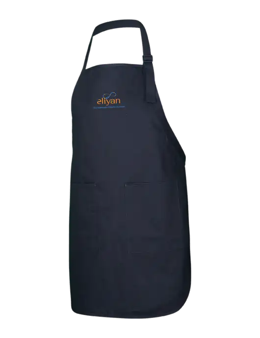 Full-Length Black Apron With Pockets w/Eliyan Logo 