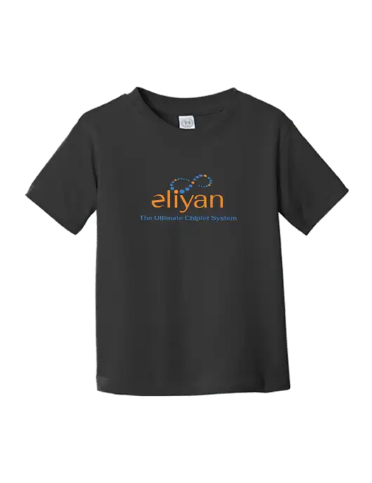 Rabbit Skins Black Toddler Fine Jersey Tee w/Eliyan Logo 