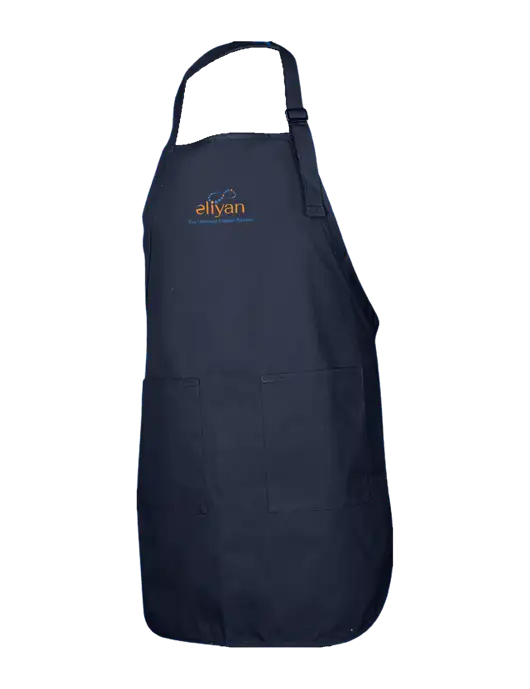 Full-Length Navy Apron With Pockets w/Eliyan Logo 