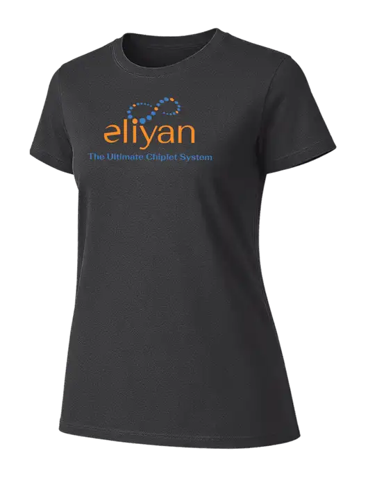 Womens Ring Spun Charcoal 4.5 oz T-Shirt w/Eliyan Logo 