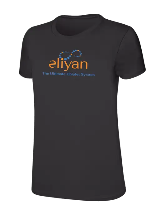 Womens Ring Spun Charcoal 4.5 oz T-Shirt w/Eliyan Logo 