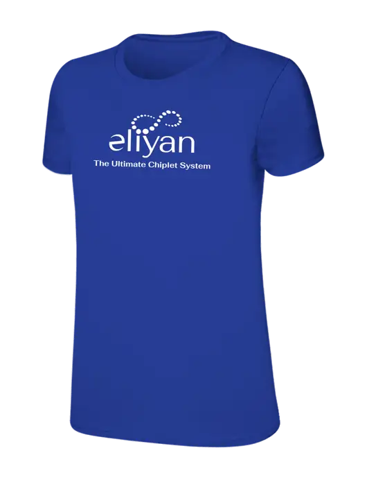 Womens Ring Spun Royal 4.5 oz T-Shirt w/Eliyan Logo 