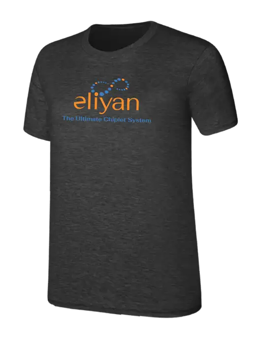 Womens Ring Spun Dark Heather Grey 4.5 oz T-Shirt w/Eliyan Logo 