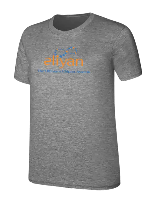 Womens Ring Spun Light Grey Heather 4.5 oz T-Shirt w/Eliyan Logo 