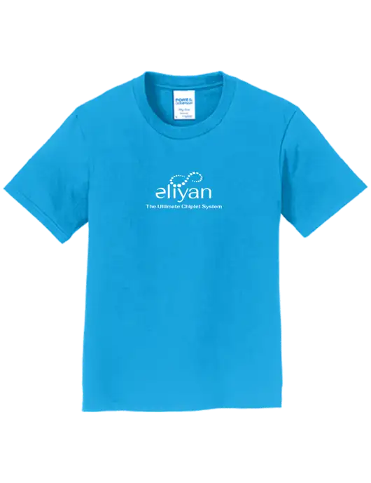 Youth Ring Spun Sapphire 4.5 oz T-Shirt w/Eliyan Logo 