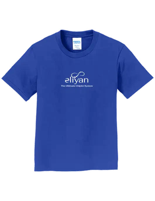 Youth Ring Spun Royal 4.5 oz T-Shirt w/Eliyan Logo 