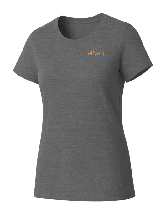 Womens Seriously Soft Grey Frost T-Shirt w/Eliyan Logo 