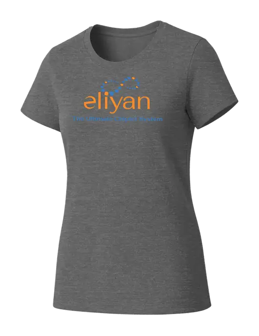 Womens Seriously Soft Grey Frost T-Shirt w/Eliyan Logo 