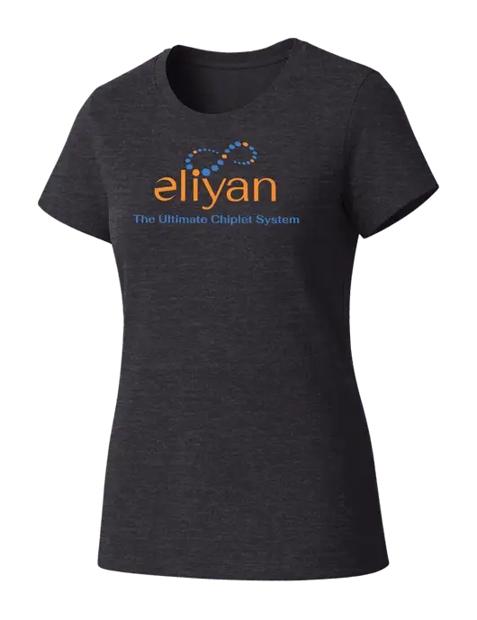 Womens Seriously Soft Heathered Charcoal T-Shirt w/Eliyan Logo 