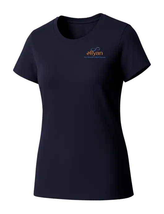 Womens Seriously Soft New Navy T-Shirt w/Eliyan Logo 