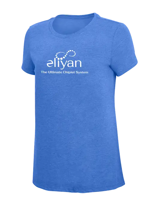Womens Simply Soft Royal Frost 4.5oz  Poly/Combed Ring Spun Cotton T-Shirt w/Eliyan Logo 