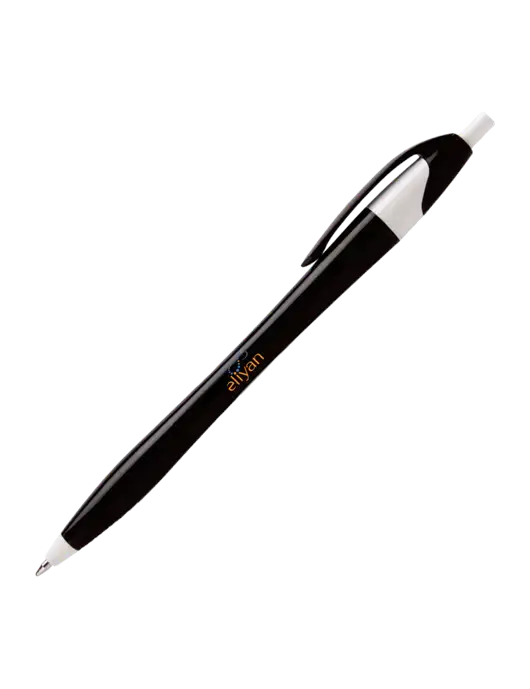 Novella Black/White Executive Pen - Blue Ink w/Eliyan Logo 