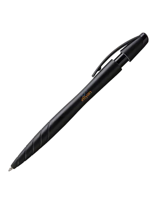 Awali Black Metallic Pen - Black Ink w/Eliyan Logo 
