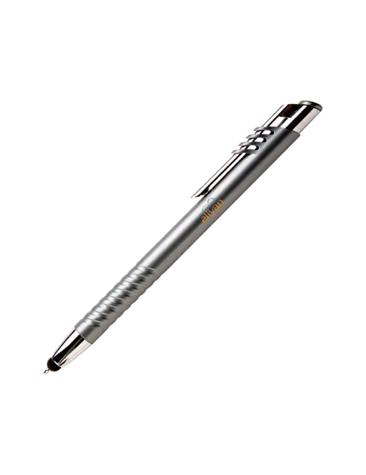Schirhart Grey Stylus Pen - Blue Ink w/Eliyan Logo 