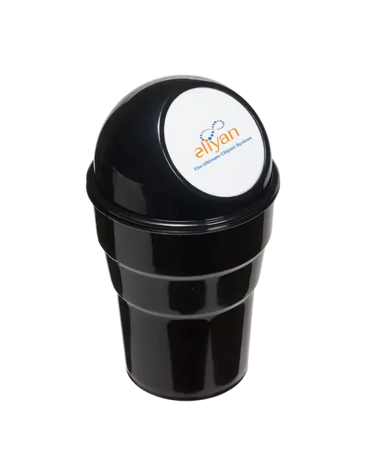 Black Car Cup Holder Trash Can w/Eliyan Logo 