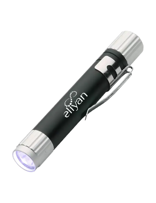Black Aluminum LED Penlight w/Eliyan Logo 