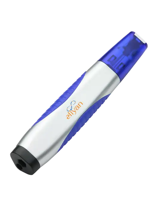 Silver/Blue Level Light Screwdriver Pen w/Eliyan Logo 