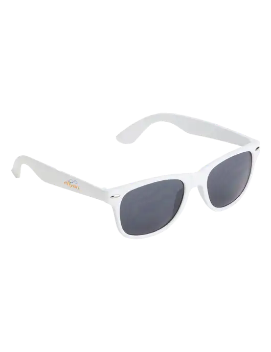 Daytona White Sunglasses w/Eliyan Logo 