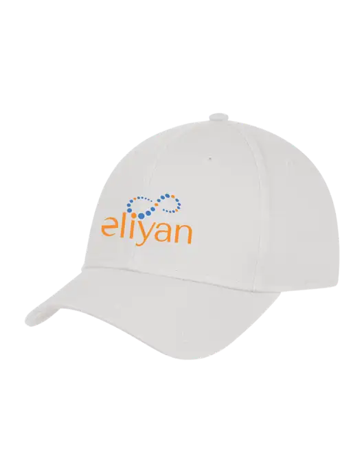 White Structured Cap Hook & Loop w/Eliyan Logo 