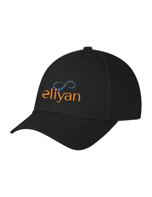Black Structured Cap Hook & Loop w/Eliyan Logo 