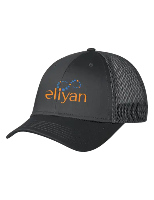 Charcoal Mesh Trucker Cap Snap Back w/Eliyan Logo 