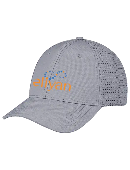 Grey Performance Stretchable Cap Hook & Loop w/Eliyan Logo 