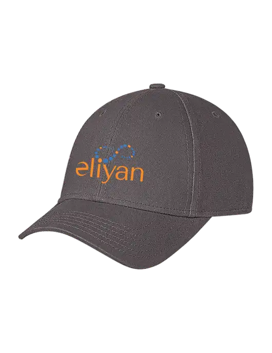 Medium Dark Grey Structured Soft Snap Closure Hook & Loop Cap w/Eliyan Logo 