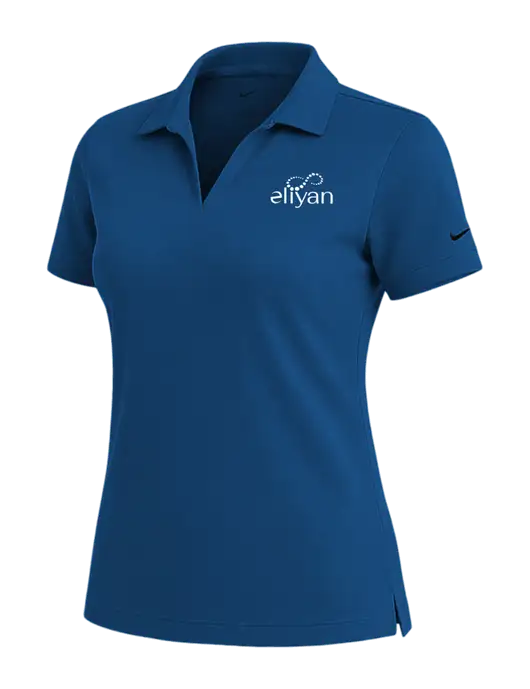 NIKE Dark Royal Womens Dri-Fit Micro Pique Polo w/Eliyan Logo 